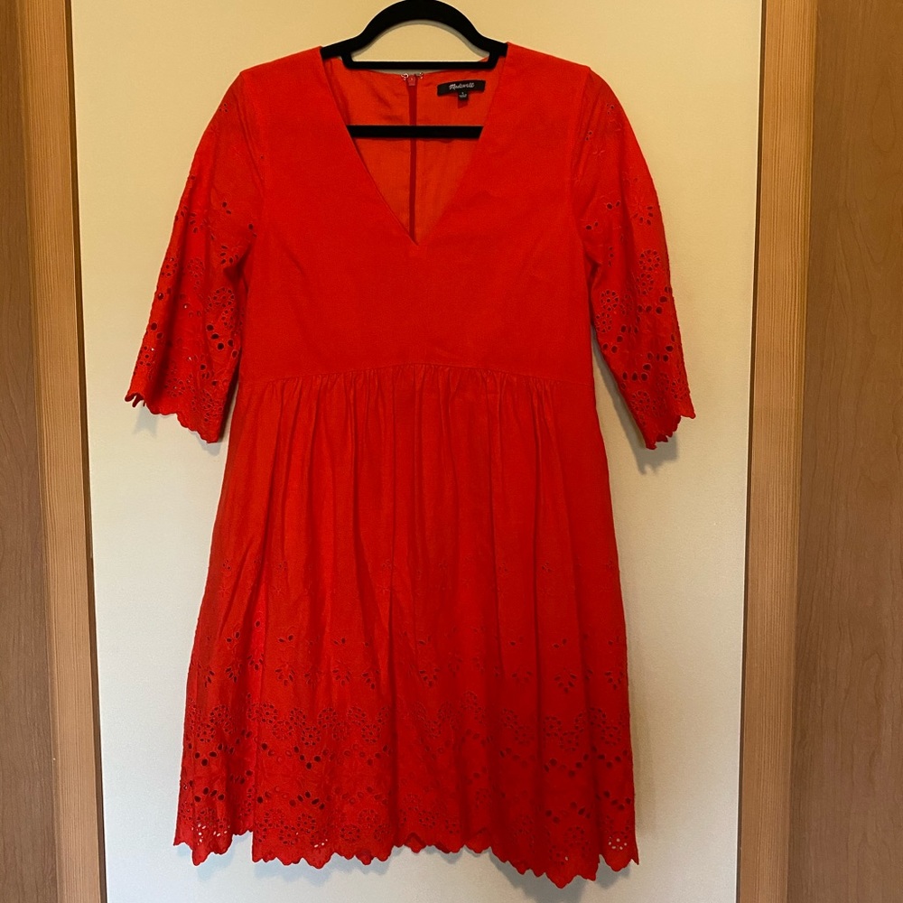 Madewell Eyelet Lattice Dress